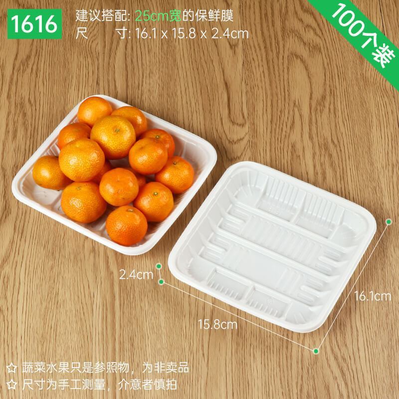 Plato desechable, caja de embalaje de verduras y frutas, bandeja fresca, caja de embalaje de alimentos para patos asados rectangulares, envío gratuito