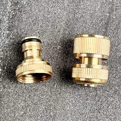 Pipe Accessories Copper Nipple Filter | High pressure car wash water gun - water-inlet-copper-block-6-points-copper-nipple-for-car-wash-machine