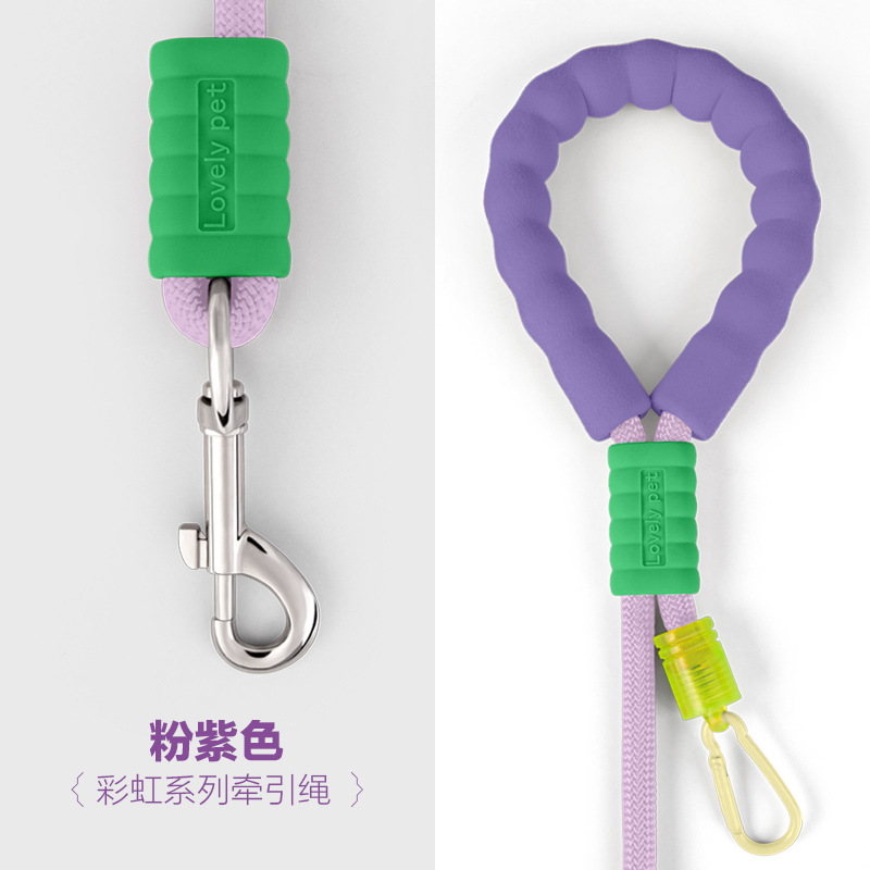 Pet Dog Cross-border nueva correa de tracción color dopamina para pasear al perro correa para el pecho correa de tracción para cachorro