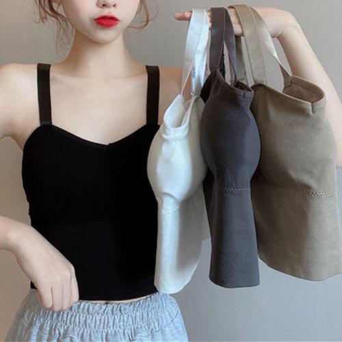 Women's wide-shouldered camisole, long tube top, no rims, anti-exposure, wrapped breasts, beautiful back, slim fit, versatile underwear for women