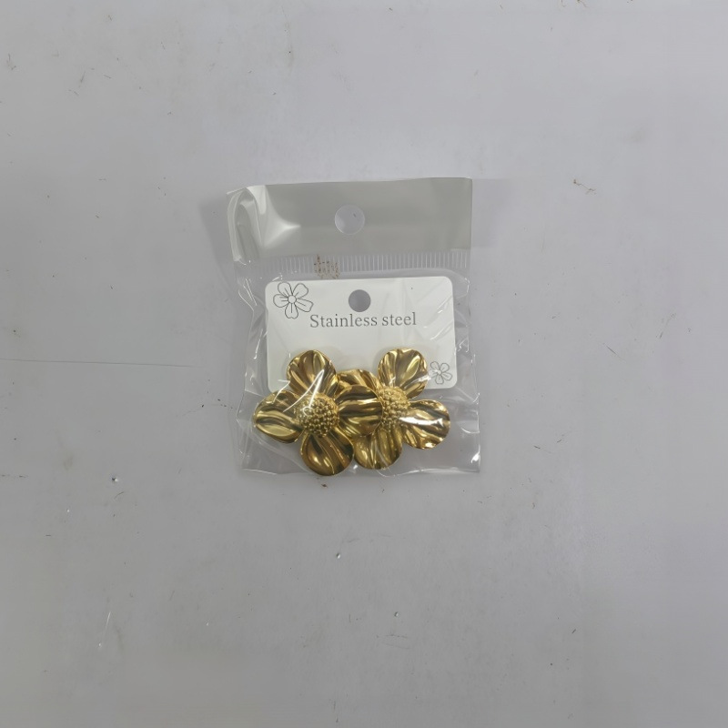 Aretes Geométricos de Corazón de Acero Inoxidable 304 Galvanizado para Mujer