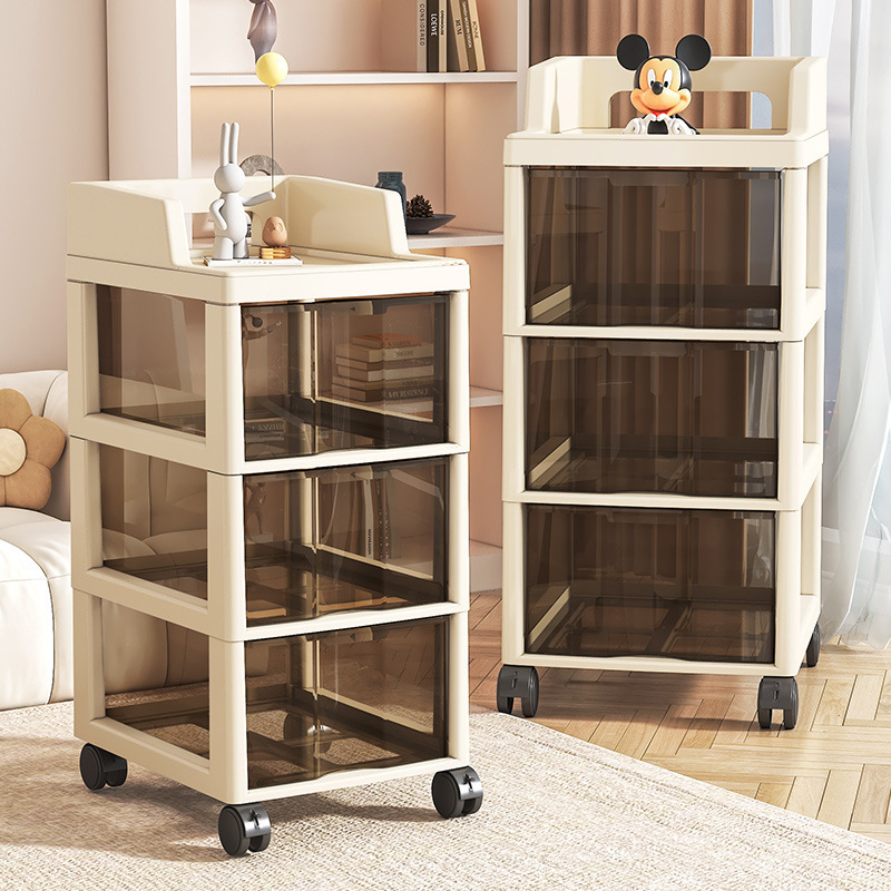 Trolley Storage Rack Household Snack Toy Multi-Layer Finishing Cabinet Office Mobile Floor Storage Cabinet with Drawer Trolley Storage Rack Household Snack Toy Multi-Layer Finishing Cabinet Office Mobile Floor Storage Cabinet with Drawer