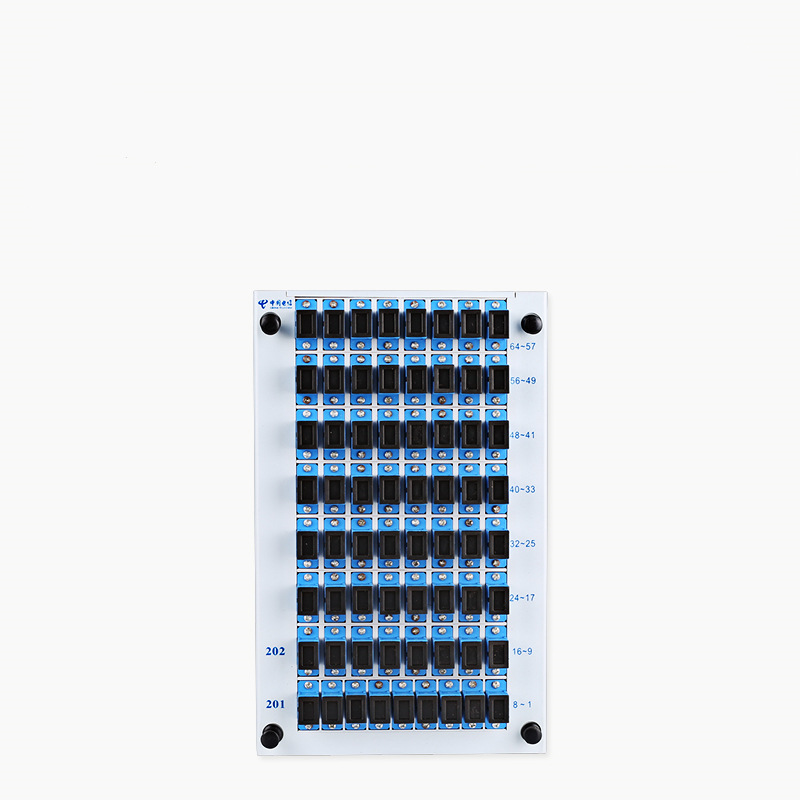 1分64插片式光纤分路器SC/UPC接头分路器平面波导电信级分光器