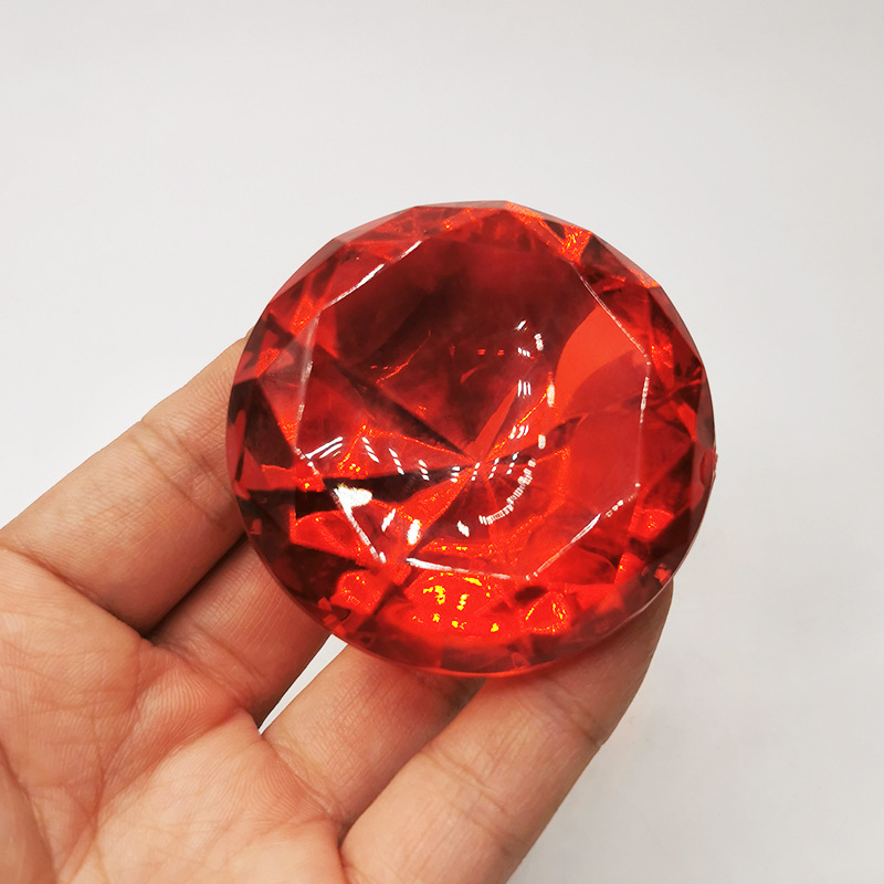 儿童玩具摆件宝石亚克力塑料玻璃大钻石七彩装饰材料幼儿生日礼物