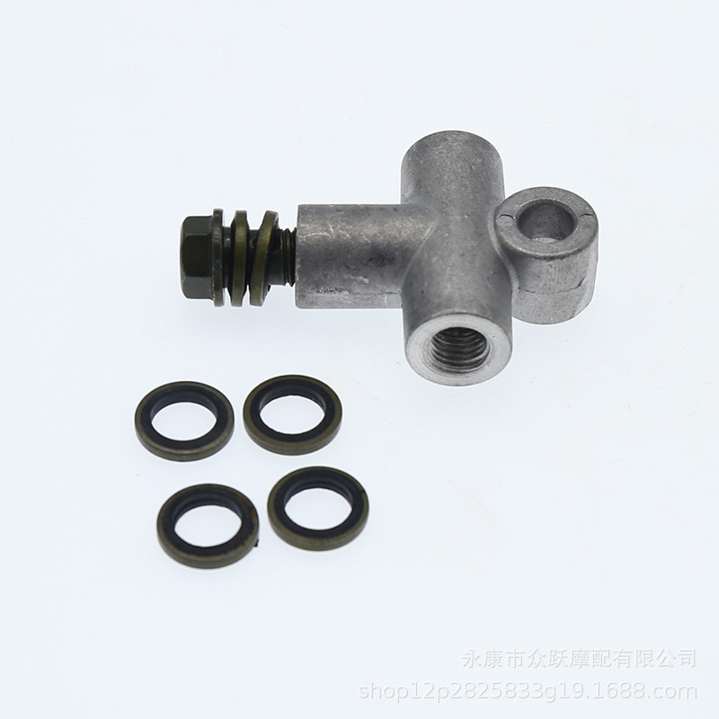 Motorcycle Electric Tricycle Double Disc Brake Oil Pipe Tee Joint Double Caliper Brake Oil Pipe Tee Adapter