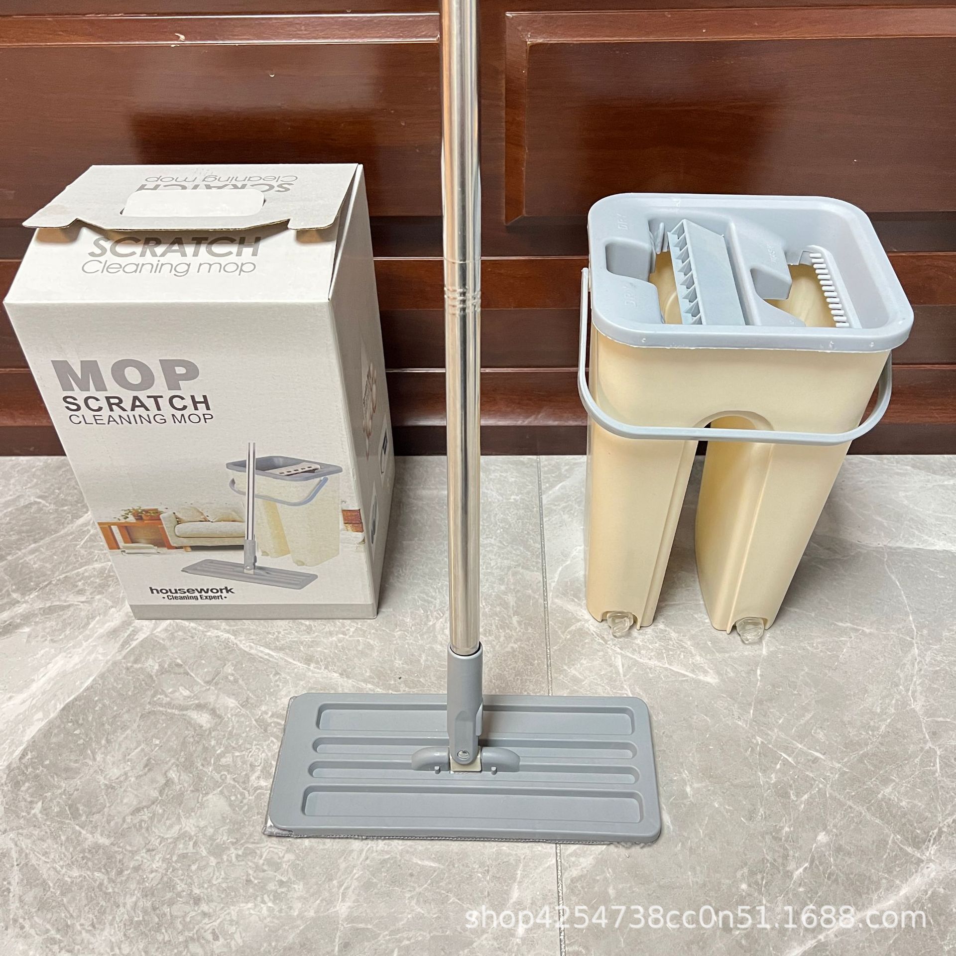 Mopo plano sin lavado a mano para el hogar Mopo plano sin lavado a mano Mopo plano sin lavado a mano para el barril raspado