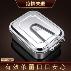 316不鏽鋼老式飯盒兒童小學生專用分格食堂打飯蒸飯經典便當餐盒