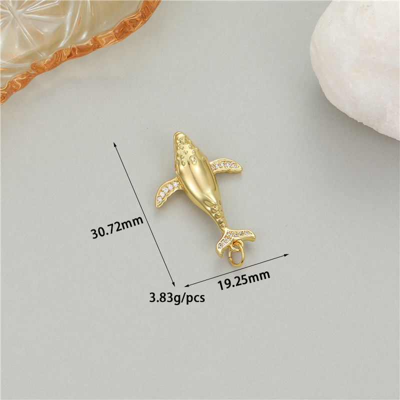 5g Weight Pendant Jewelry Making Type DIY Ornament Accessories Classification 1 Piece Quantity Copper Material Starfish, Dolphin, Fish Tail Pattern All Seasons Season Plating Design Cute, Vacation, Beach Style 1 Piece Copper Starfish Dolphin Fish Tail Pendant DIY Ornament Accessories 12