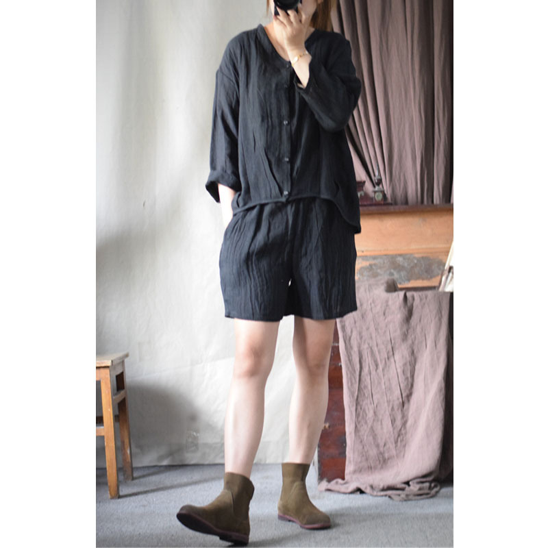 Original Price 209 Yuan, Special Price 126 Yuan, Clearance Version, No Refunds or Exchanges! Pure Linen Textured Wrinkle Casual Two-Piece Set Original Price 209 Yuan, Special Price 126 Yuan, Clearance Version, No Refunds or Exchanges! Pure Linen Textured Wrinkle Casual Two-Piece Set