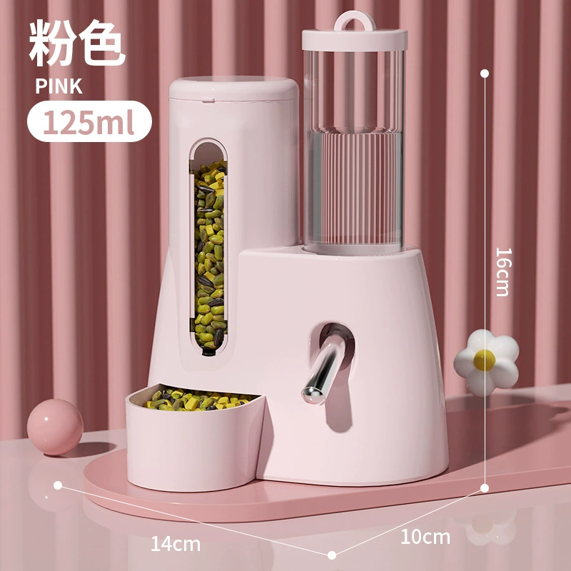 Automatic Hamster Feeder & Waterer (Hamster), 80/125 ml Two‑in‑One Bowl Bottle