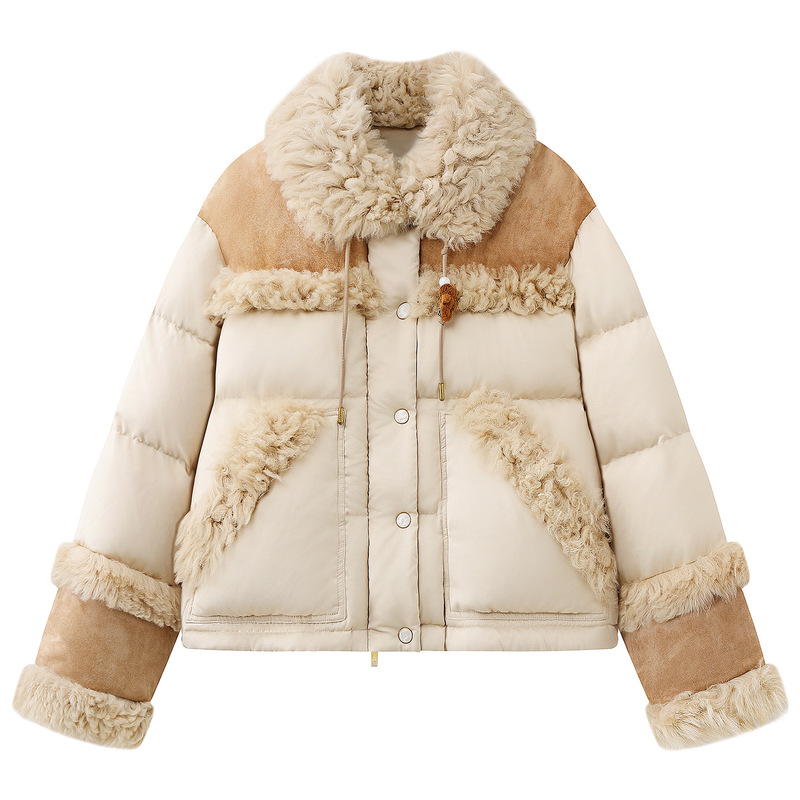Winter New "Heartbroken Bear" Toca Shearling Spliced Bread down Jacket Uy25442Y119176 Winter New "Heartbroken Bear" Toca Shearling Spliced Bread down Jacket Uy25442Y119176