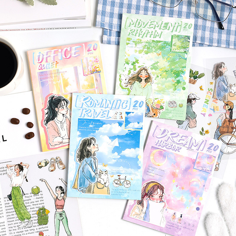 Yuezhen chases ordinary people pet hand account sticker book cross-border cut film sticker a whole hand account sticker book Yuezhen chases ordinary people pet hand account sticker book cross-border cut film sticker a whole hand account sticker book