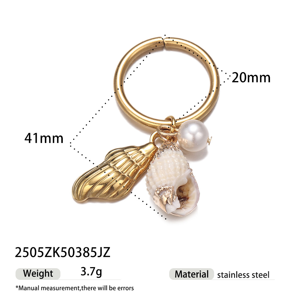 Anillo de acero inoxidable europeo y americano de Tena, lujo ligero, sentido de alta gama, estilo de playa marina, anillo de acero de titanio, diseño de nicho femenino