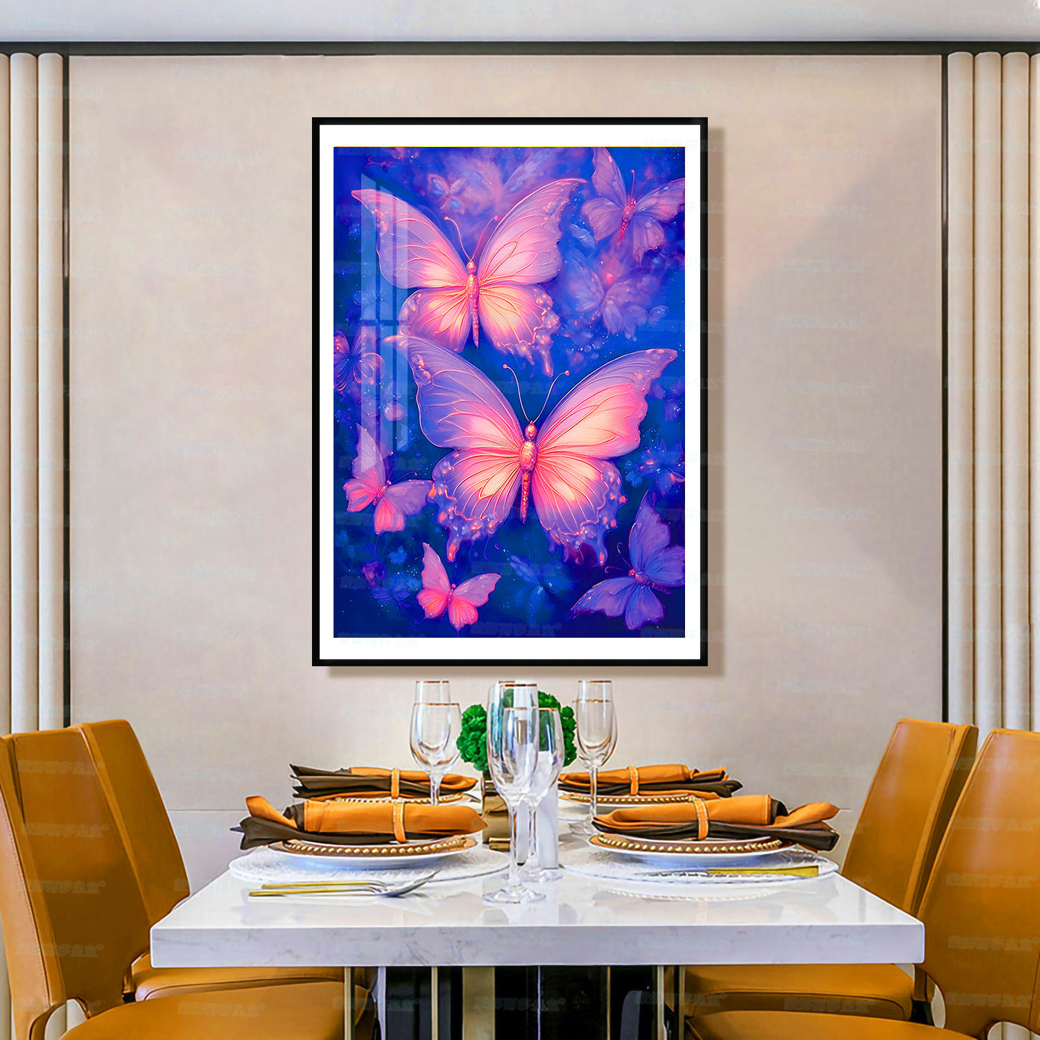 [Algodón importado] Mona Lisa real bordado en cruz mariposa de sueño simple decoración estética de ensueño bordado a mano