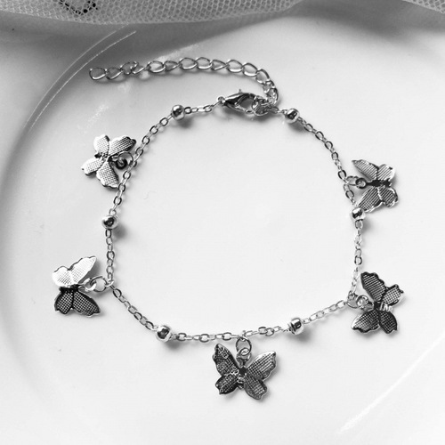 European and American Cross-border International Trade Accessories New Style Beach Sandal Foot Jewelry Hollow Butterfly Pendant Bracelet
