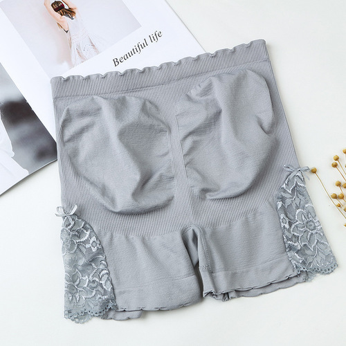 OK Safety Pants, Braided Second Generation Lace Pants, Butterfly Bow Lace Edge Mid-Waist Leggings, Flat-Pant Style Women's Anti-Slip