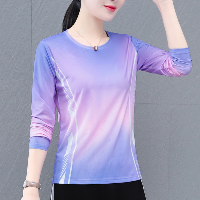 Casual Sportswear Suit for Women 2024 Early Autumn New Style Fashionable and Age-Reducing Slimming Look Long-Sleeved T-Shirt Two-Piece Set Trendy