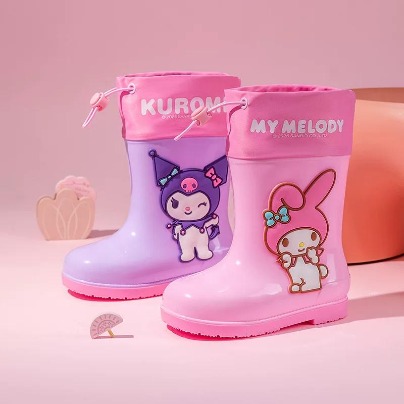 Детская мультяшная летняя нескользящая обувь Sanrio, износостойкие сапоги для раннего возраста, средняя длина, мягкая подошва