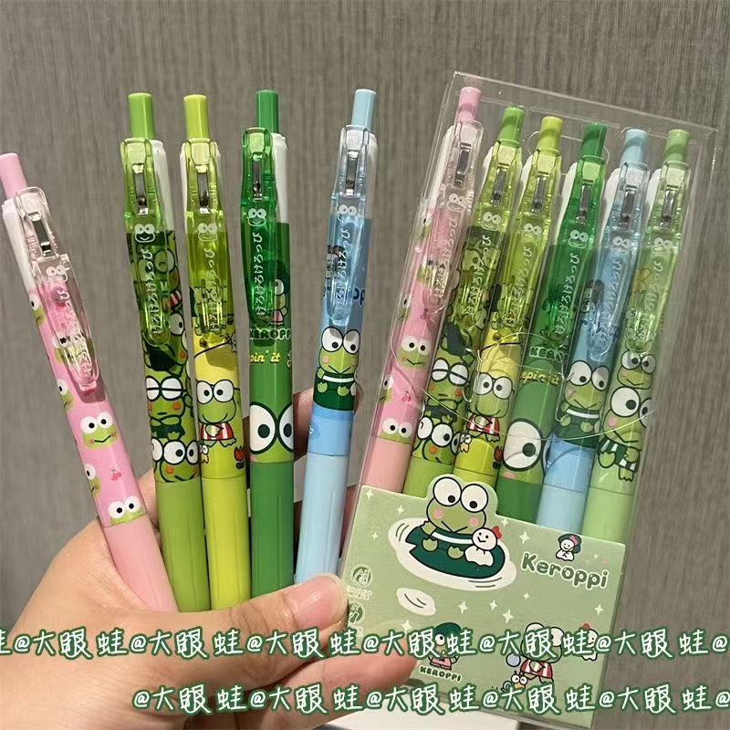 Cartoon High-Looking Big-Eyed Frog Gel Pen Limited Edition Press-On Writing Pen Office Writing Quick-Drying Writing Pen