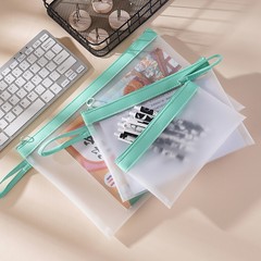 Student ins transparent frosted document bag tpu waterproof handbag test paper information bag pregnancy test storage file