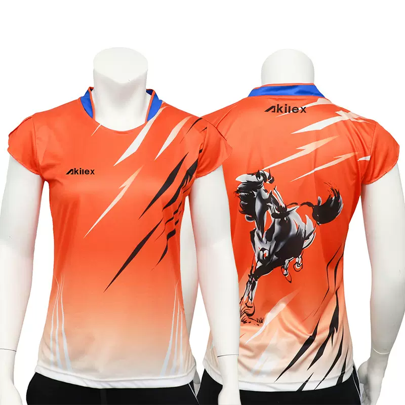 工厂个性定制羽毛球服速干短袖运动训练兵乓球服女子团队运动队服