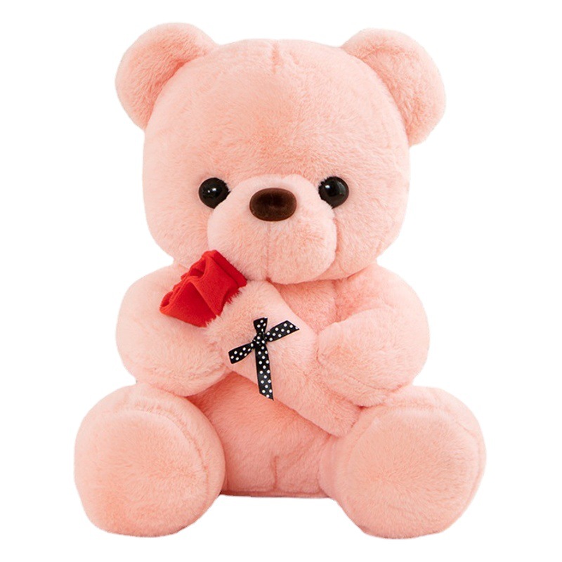 Rosa lindo oso muñeca Día de San Valentín confesión regalo abrazo oso de peluche de juguete Regalo de Cumpleaños femenino