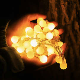 户外露营帐篷氛围灯LED彩灯圣诞生日串灯野营暖光小圆灯派对装饰