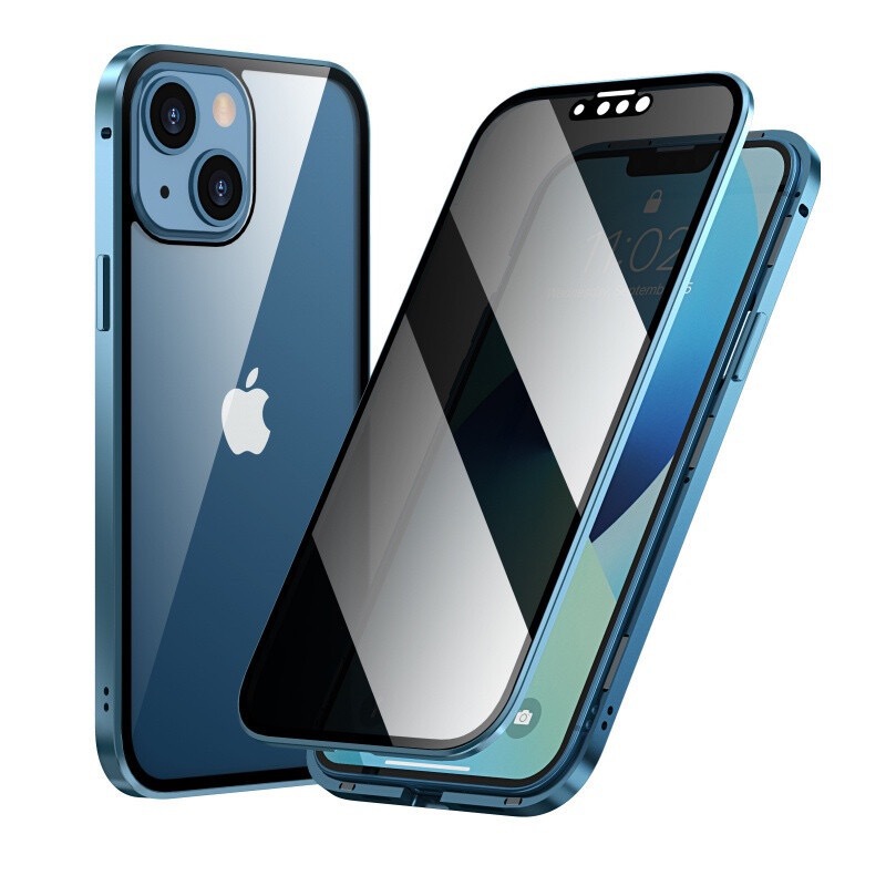 Funda Magnética para iPhone 17/16 Pro Max, Compatible con Apple 15, Metal y Vidrio de Doble Cara, Atracción Magnética 14