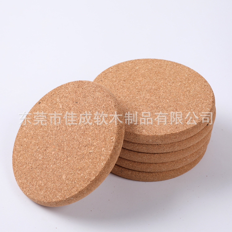 Cuadrado redondo corcho posavasos ribete natural corcho olla estera antideslizante estera aislamiento térmico estera muestra gratis