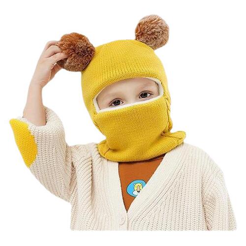 High-end Bestselling Winter Children's Hat and Neck Scarf Combo with Fleece Ear Protection Baby Knitted Hat for Kids
