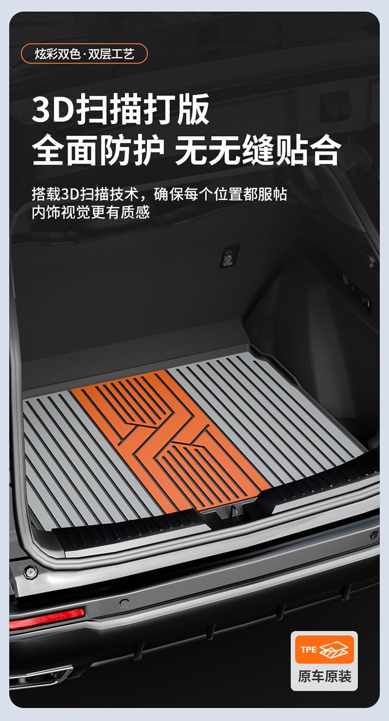 Suitable for Honda Accord, Inspire, Crv, Haoying, Civic, and Other Models, Special Colorful Tpe Trunk Mat