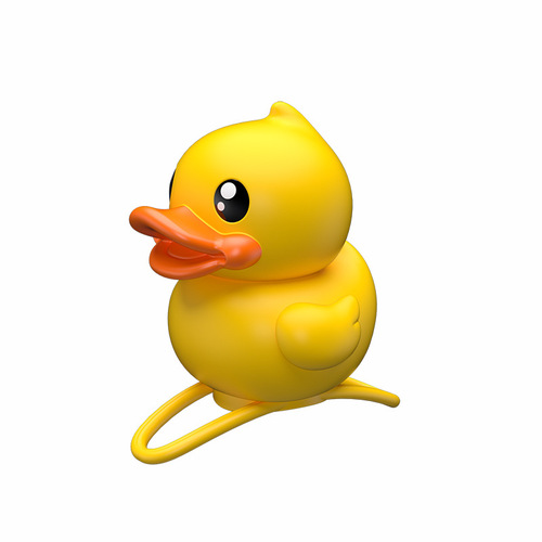 乐的B.duck小黄鸭车铃可爱鸭子造型发光玩具会响发声卡通铃铛玩具