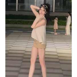 F1797小个子穿搭一整套高级感气质御姐网红韩剧小香风无袖上衣裙