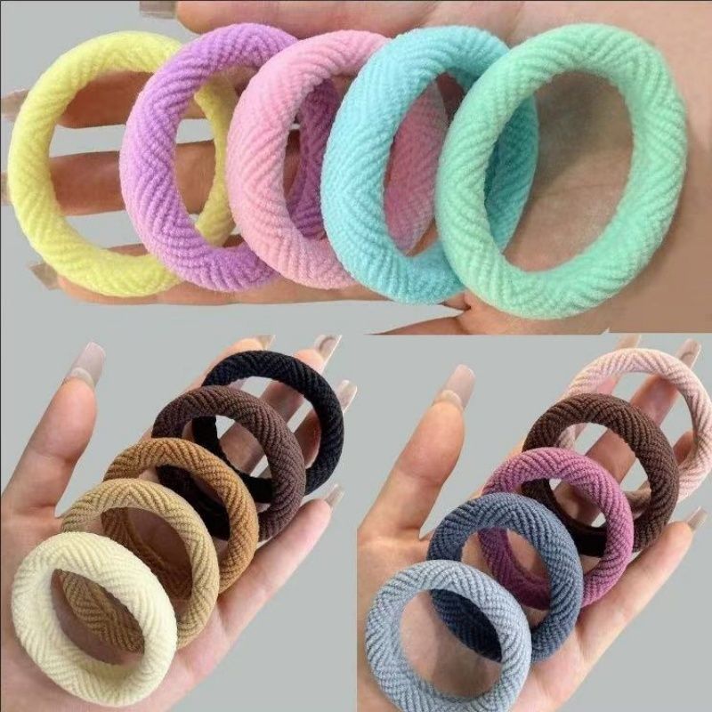 新しいカラフルな高品質ヘッドバンドナイロン素材幅広で厚みのある高弾性ヘアバンドヘアロープ厚く連続したゴムバンド|undefined