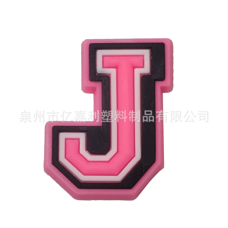 Rosa carta serie agujero zapatos Accesorios agujero zapatos DIY zapatos desmontables flor zapato hebilla al por mayor