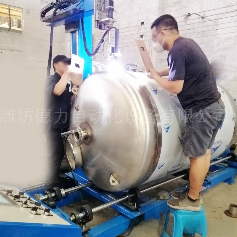 弧压调高鱼鳞纹化工桶罐异形罐桶大型环缝焊机淋水器自动焊