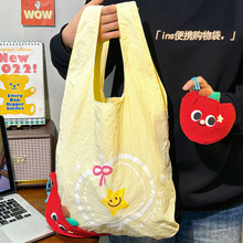 默默爱 ins风折叠购物袋环保随身便携挂件大容量防水手提式买菜包