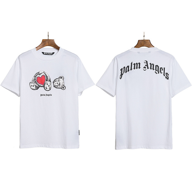 PALM半袖の正しいバージョン パームエンジェルス ヘッドレスベア エンジェルス バタフライプリント Tシャツ テディベア 半袖|undefined