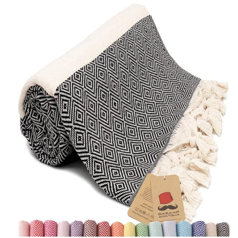 Turkish Beach Towel Pure Cotton Bath Towel Extra Large Quick-Drying Bohemian Farmhouse Decor Bed Sheet Bathroom Print