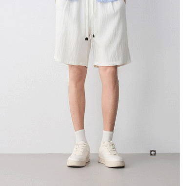 Áo sơ mi nam ngắn tay sọc cotton thoáng mát — màu xanh nhạt chi tiết 15