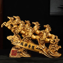 树脂工艺品中式马摆件新款马到成功家居装饰办公商务送礼厂家批发