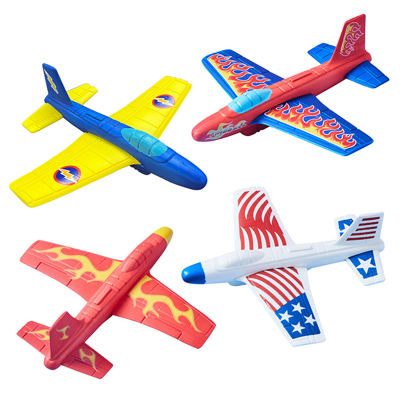 Hot eva hand throw gyroplane foam assembled airplane toys night market stalls children's airplane toys wholesale