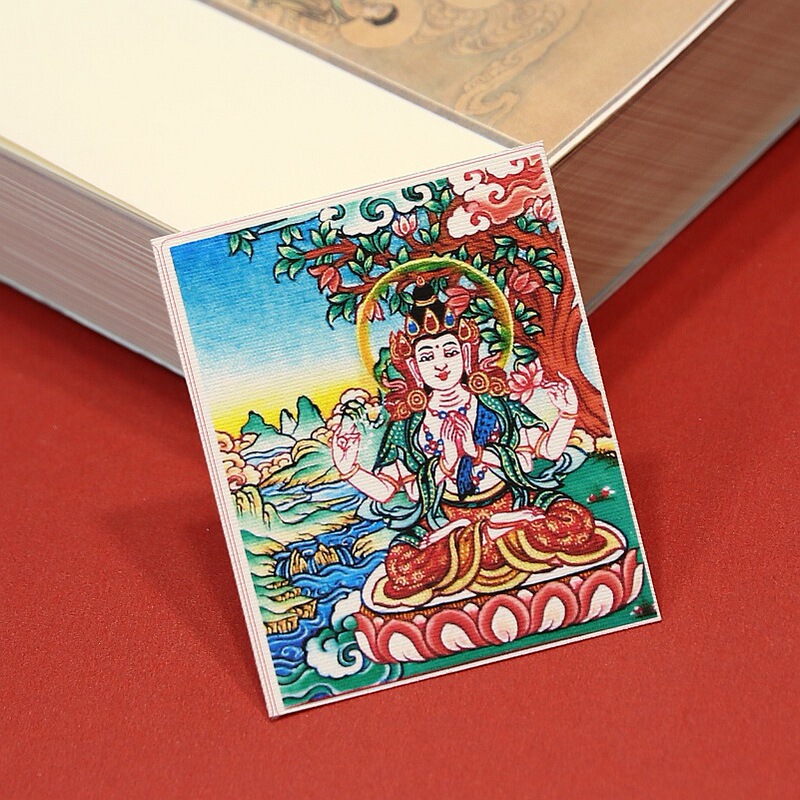 手描きの金描きチベット生の8つの守護者ザキラムタンカ卸売絵画コアボックス特別なキャンバス|undefined