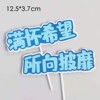 Graduation season paper cup cake decoration can be handwritten name blessing, doctoral boy girls and girls blank plug -in