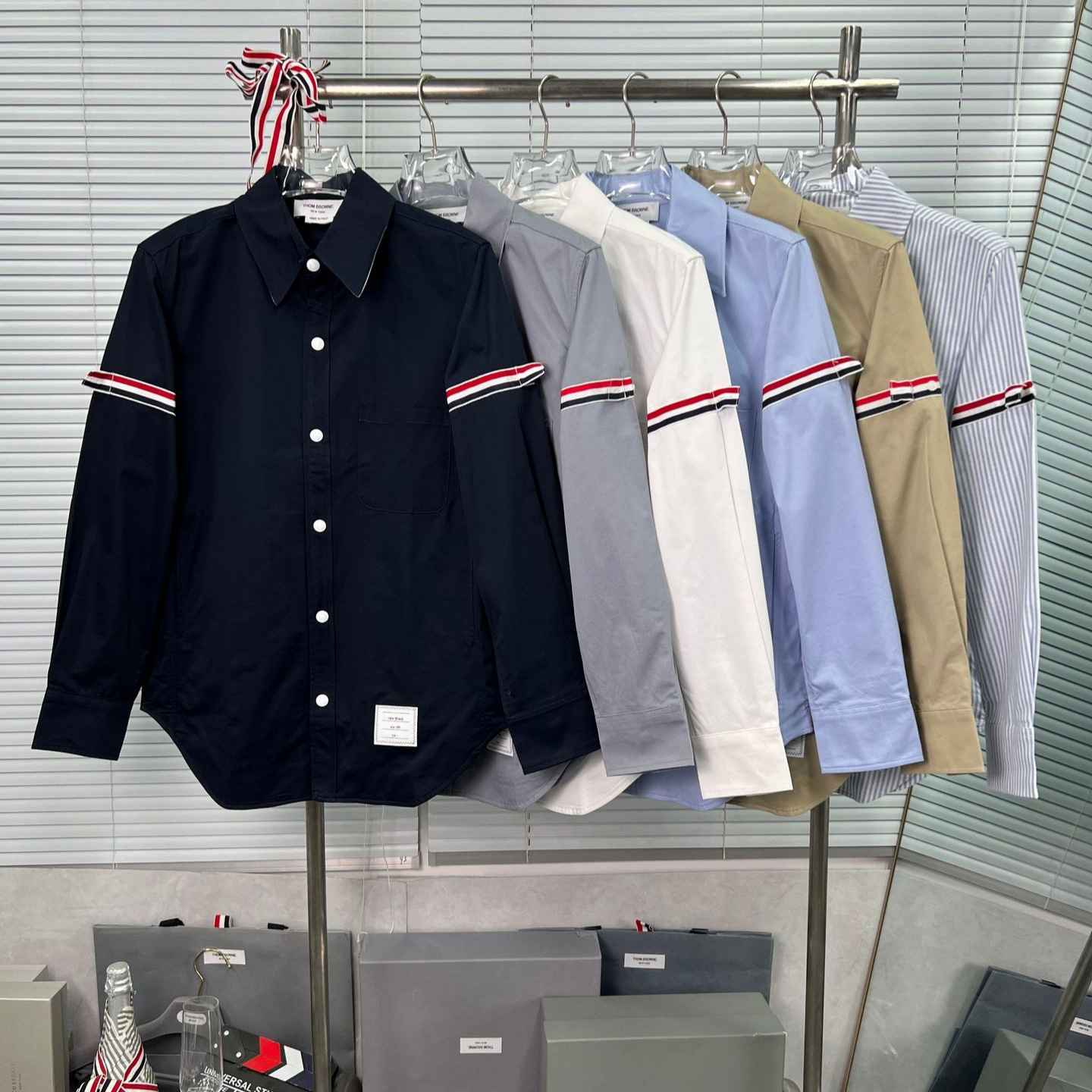 【】Factory Direct Sales of High-Quality Spring and Autumn Long-Sleeve Pure Cotton Shirts with Double Armbands, Men's and Women's Jackets