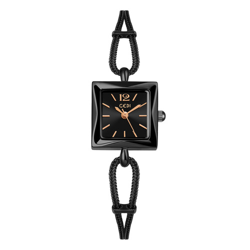 Goldie niche high-end women's watch simple small square plate alloy bracelet watch ladies medieval style quartz watch wholesale