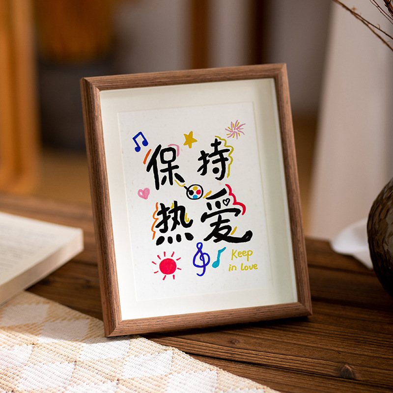 Anxiety is prohibited. A 87-inch calligraphy painted photo frame can be mounted and the photo frame ornaments can be changed by oneself.