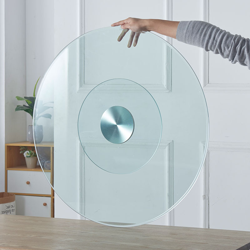 餐桌转盘钢化玻璃圆桌转盘底座圆饭桌家用玻璃转盘桌转盘圆台餐桌