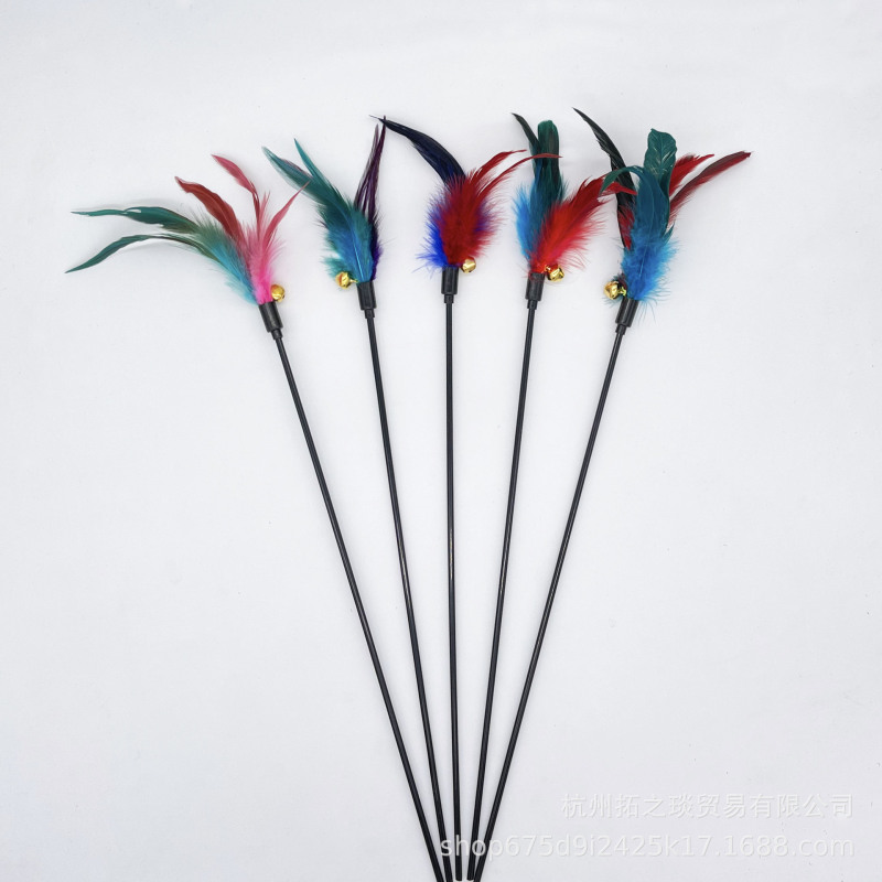 Manufacturer Wholesale 65Cm50Cm Cat Supplies Bell Pet Feather Cat Teaser Wand Cat Toy