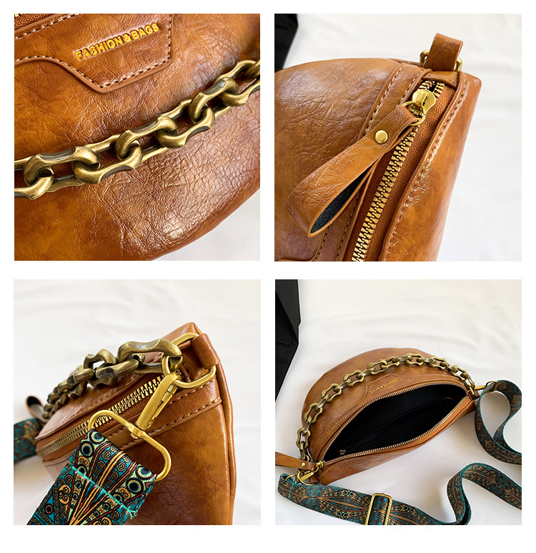 Mala tiracolo elegante para mulher com alça larga e corrente_voghion.com